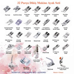 32 Parça Ev Tipi Dikiş Makine Ayak Seti (5 mm - Tayvan) - 6