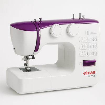 Elmas TR360 (Mor) Dikiş Makinesi ve 328 Ev Tipi 4 İplik Overlok Makinesi