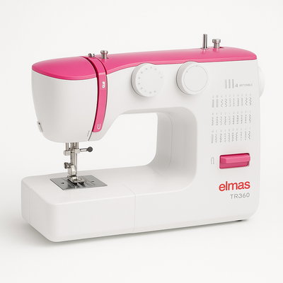 Elmas TR360 (Pembe) Dikiş Makinesi ve 328 Ev Tipi 4 İplik Overlok Makinesi