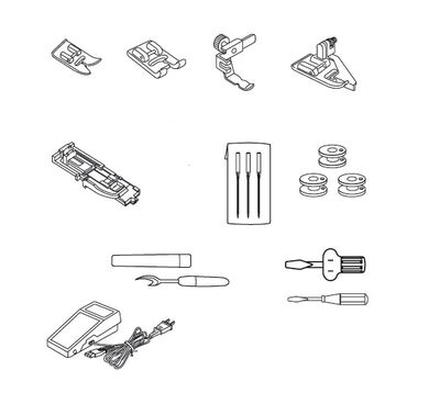 Elna 240 Dikiş Nakış Makinesi ve Elmas 328 Overlok Makinesi