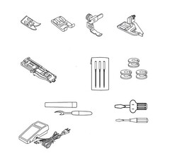 Elna 240 Dikiş Nakış Makinesi ve Elmas 328 Overlok Makinesi - Thumbnail