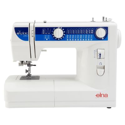 Elna 240 Dikiş Nakış Makinesi | Tek Adımda İlik Dahil 23 Değişik Dikiş Ve Piko Desen | 5mm Genişliğinde Zikzak Yapabilme | 4mm Dikiş Adım Ayarı | Otomatik İplik Takma | İğne Pozisyonu - 1