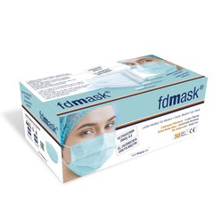 Fdmask Meltblown 3 Katlı Full Ultrasonik Sertifikalı Burun Telli Maske (Beyaz) (50 Adet)
