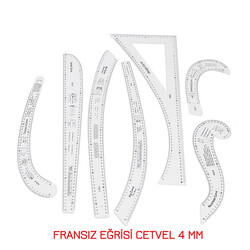  - Fransız Eğrisi Cetvel Seti 4MM FCS-7 ADET