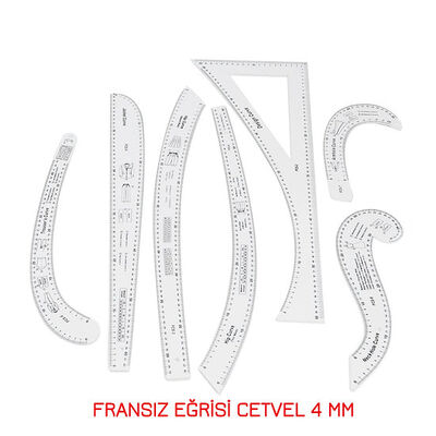 Fransız Eğrisi Cetvel Seti 4MM FCS-7 ADET