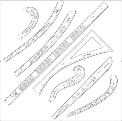 Fransız Eğrisi Cetvel Seti 4MM FCS-7 ADET