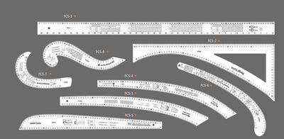 Fransız Eğrisi Cetvel Seti 4MM FCS-7 ADET