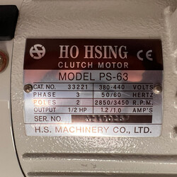 HO-HSING PS-63 Kavramalı Sanayi Dikiş Makina Motoru - 400W - 380V - 2850 Devir - 2