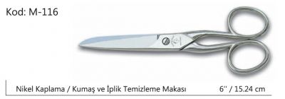 Horsehead 6 No Nikel Kaplama Kumaş ve İplik Temizleme Makası - 1