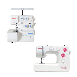 Janome - Janome 8002D Overlok Makinesi ve Flower 313 Dikiş Makinesi Janome - Janome 8002D Overlok Makinesi ve Flower 313 Dikiş Makinesi