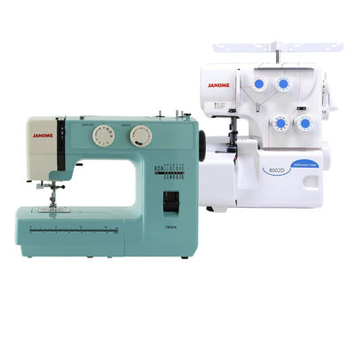 Janome 8002D Overlok Makinesi ve TR2018 Dikiş Makinesi