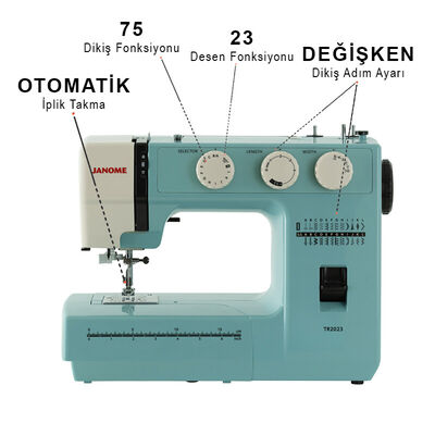Janome 8002D Overlok Makinesi ve TR2023 Dikiş Makinesi Avantajlı Paket - 5