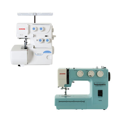 Janome 8002D Overlok Makinesi ve TR2023 Dikiş Makinesi