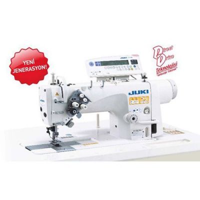Juki LH-3578A-7 Direct Drive İğne Transportlu Elektronik Büyük Mekik Çift İğne Düz Dikiş Makinası - 1