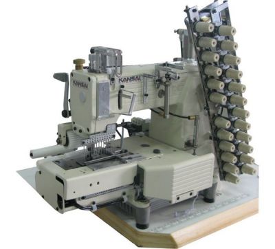 Kansai Special FX-4412-P-UTC Burunlu 12 İğne Havalı İplik Kesicili Zincir Dikiş - 2