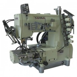 Kansai Special RX-9803A-LK/UTC Soldan Bıçaklı Havalı İplik Kesicili Burunlu Reçme Makinası - 3