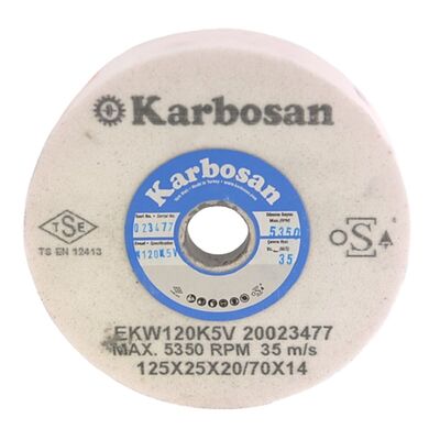 Karbosan Hızar Makinesi İçi Çukur Bileme(Zımpara) Taşı 125X25X20-70X14 - 1