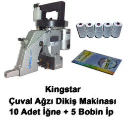 Kingstar Çuvalağzı Dikiş Makinası + 10 Adet İğne + 5 Bobin İp - Thumbnail