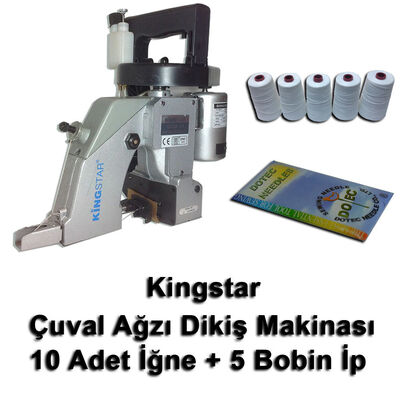 Kingstar Çuvalağzı Dikiş Makinası + 10 Adet İğne + 5 Bobin İp