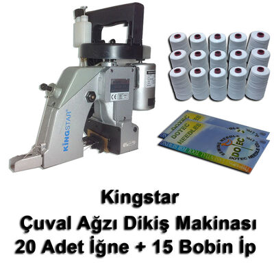 Kingstar Çuvalağzı Dikiş Makinası + 20 Adet İğne + 15 Bobin İp