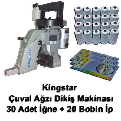 Kingstar Çuvalağzı Dikiş Makinası + 30 Adet İğne + 20 Bobin İp - 1