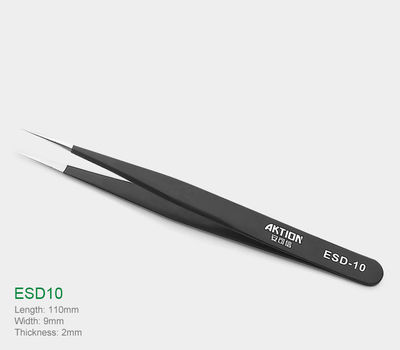 Kingstar ESD-10 Antistatik Paslanmaz Çelik Cımbız – Siyah - 1
