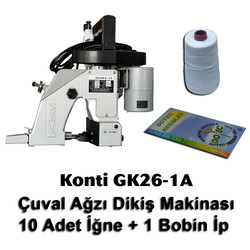 KONTi - Konti GK26-1A Çuval Ağzı Dikiş Makinası + 10 Adet İğne + 1 Bobin İp