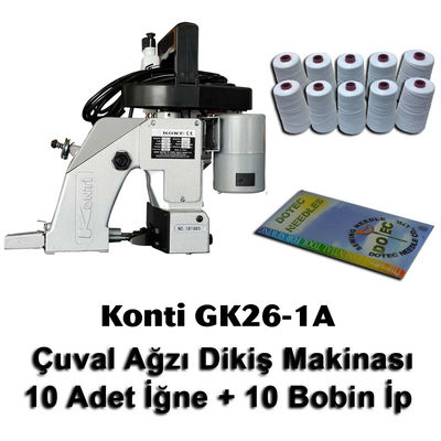 Konti GK26-1A Çuval Ağzı Dikiş Makinası + 10 Adet İğne + 10 Bobin İp - 1