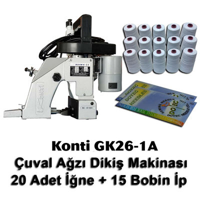 Konti GK26-1A Çuval Ağzı Dikiş Makinası + 20 Adet İğne + 15 Bobin İp - 1