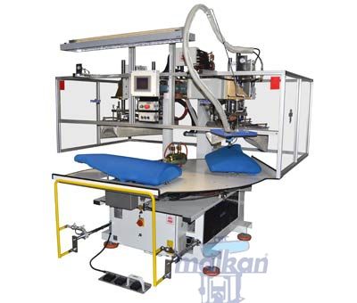 Malkan KAR10A11AS Karusel Sistem, Sağ - Sol Bir Üniteli Ceket Sadafodra Ve Kıl Tela Yapıştırma Ütü Presi - 1