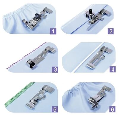 Merrylock 5100H010A MK4075 Merrylock 6 Adet Overlok Ayak Seti (MK2000~MK6000 Serisi İçin) - 2