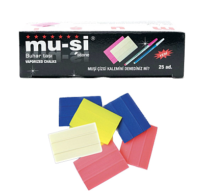 Muşi Çizgi Taşı Karışık Renkli 25 Adet - 1