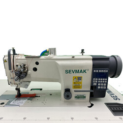 Sevmak SK-4420-D4 Elektronik Direct Drive İplik Kesicili Çift Papuç Çift İğne Dikiş Makinası - Thumbnail