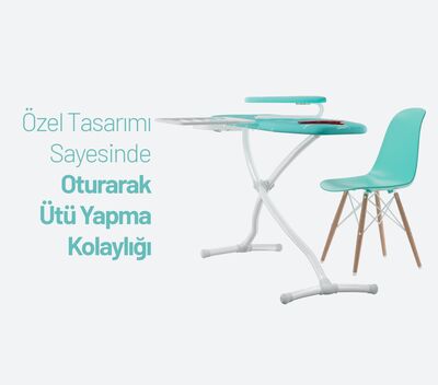 Silter SM/GZM 900 L Gazella Squad Ev Tipi Ütü Masası - Çamaşırlıklı, Kol Aparatlı, Silikon Altlıklı - 9
