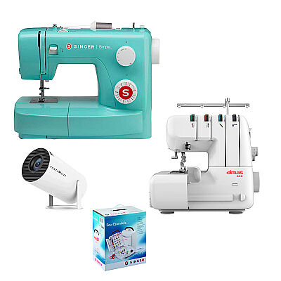 Singer 3223G & Elmas 328 Mega Dikiş Paketi Portatif Akıllı Projektör Hediyeli - 1