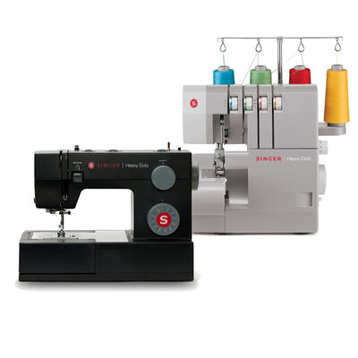 Singer 4432 Heavy Duty Dikiş Makinesi ve 14 HD 854 Overlok Makinesi
