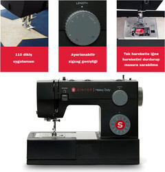 Singer 4432 Heavy Duty Dikiş Makinesi ve Singer S0105 Overlok Makinesi Avantajlı Paket - Thumbnail