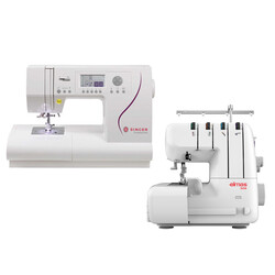 Singer - Singer C430 Professional Elektronik Dikiş Makinesi ve Elmas 328 Ev Tipi 4 İplik Overlok Makinesi Avantajlı Paket