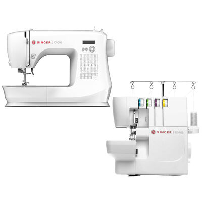 Singer C5605 Elektronik Dikiş Makinesi ve Singer S0105 Overlok Makinesi Avantajlı Paket