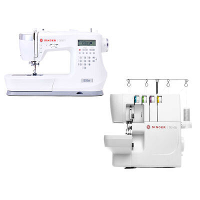 Singer Elite CE677 Elektronik Dikiş Makinesi ve Singer S0105 Overlok Makinesi Avantajlı Paket
