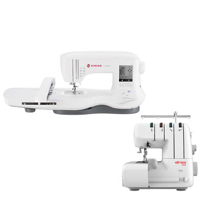 Singer Legacy SE 300 Elektronik Dikiş Makinesi ve Elmas 328 Ev Tipi 4 İplik Overlok Makinesi Avantajlı Paket