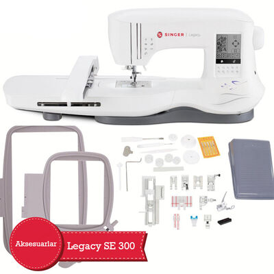 Singer Legacy SE 300 Elektronik Dikiş Makinesi ve Elmas 328 Ev Tipi 4 İplik Overlok Makinesi Avantajlı Paket
