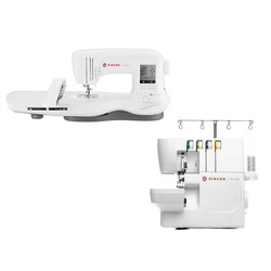 Singer - Singer Legacy SE 300 Elektronik Dikiş Nakış Makinesi ve Singer S0105 Overlok Makinesi Avantajlı Paket