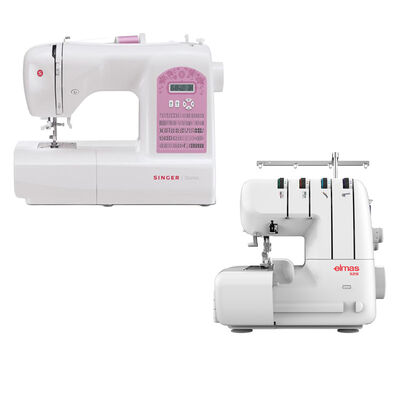 Singer Starlet 6699 Dikiş Makinesi ve Elmas 328 Ev Tipi 4 İplik Overlok Makinesi Avantajlı Paket