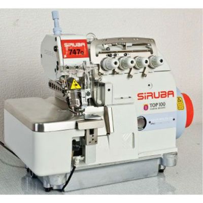 Siruba 747Q-514M5-23/BKS Mekatronik Dört İplik Yarı Otomatik Kıstırmalı Overlok Makinası - 1