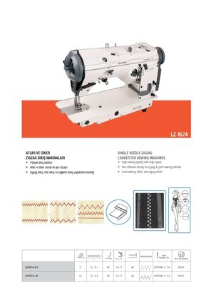 Siruba LZ457A20 / LZ457A40 Zikzak Dikiş Makinası