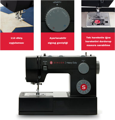 SSinger 4432 Heavy Duty Dikiş Makinesi ve Singer S0105 Overlok Makinesi Avantajlı Paket