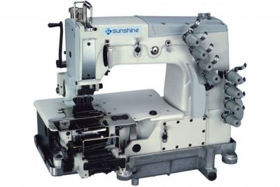 Sunshine DB-78706 PL 6 İğne Şerit Zincir Dikiş Makinası (Eşofman Üç Bant) Kavramalı Motor - 1
