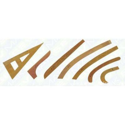Turhan Ahşap Riga Cetvel Takımı - 7 Parça - 1