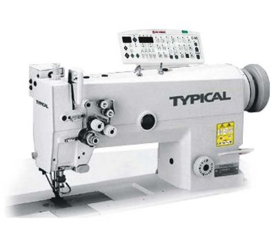 Typical GC-6842-MD3 Çift İğne Küçük Mekik İptalsiz İplik Kesici Kilit Dikiş (İnce ve Orta mat. için) - 1